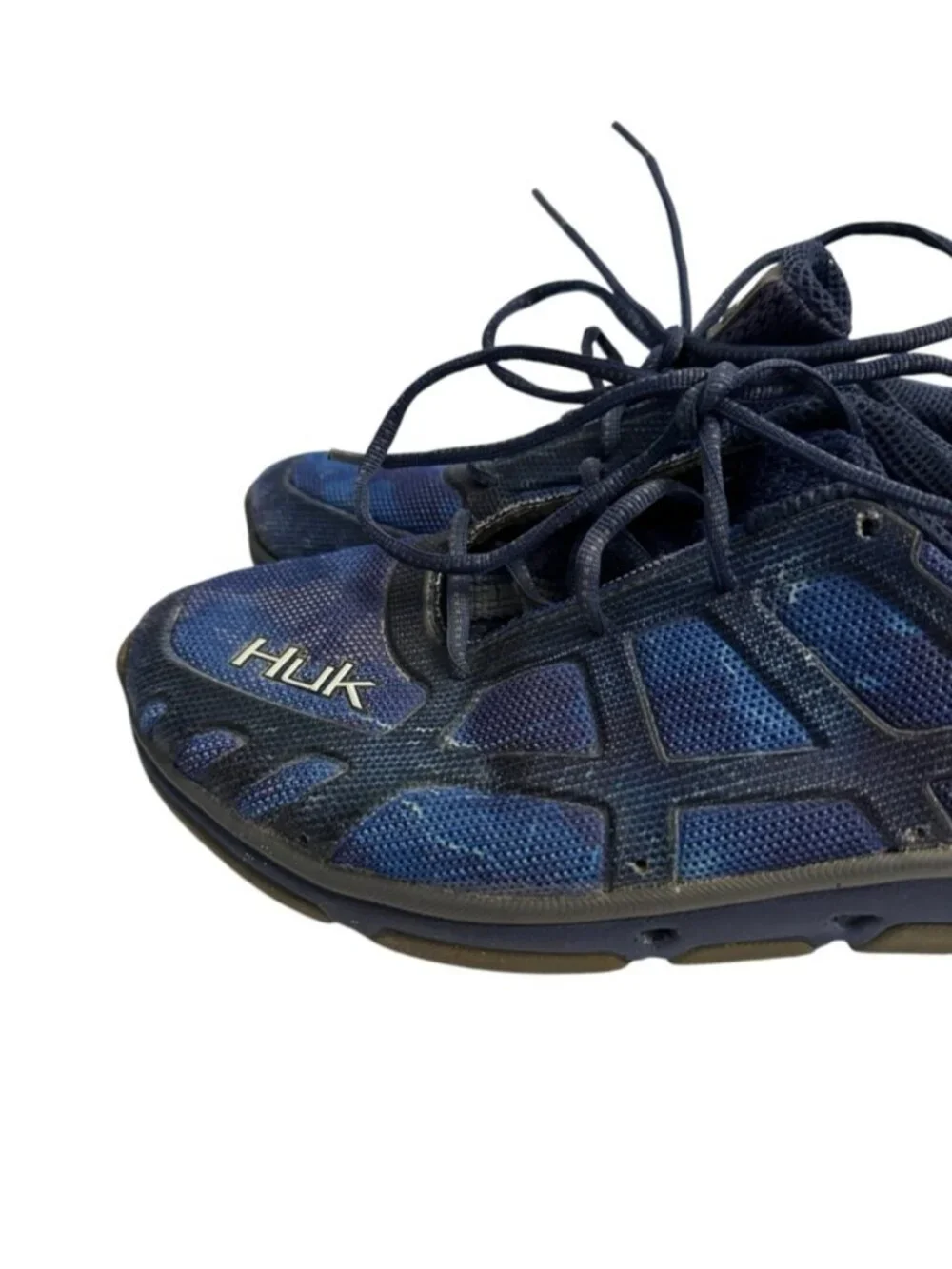 HUK Attack Subphantis Gulf Stream Fishing Shoes Blue Men's 9.5 Water Sneakers